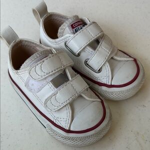 Converse Kids White Velcro Sneakers